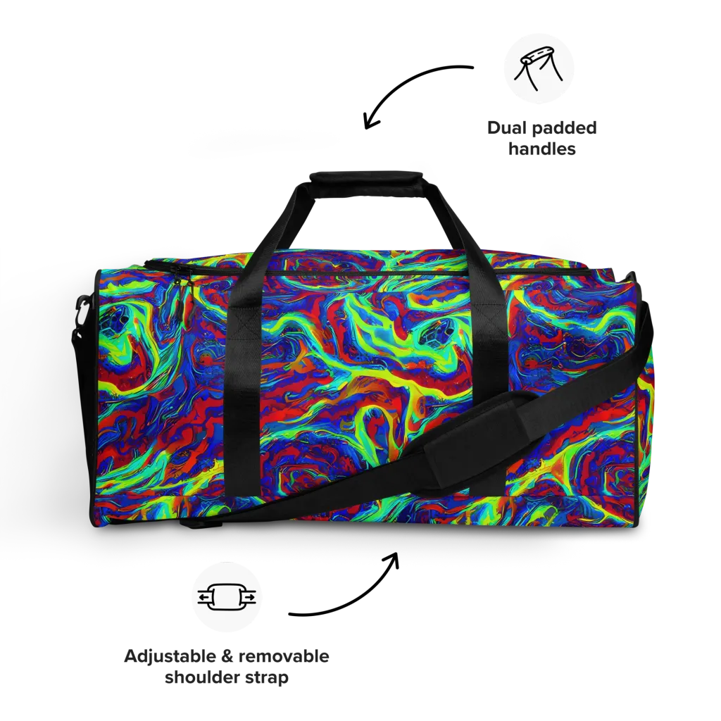 Voltage Marbling on Duffle Bag — Front