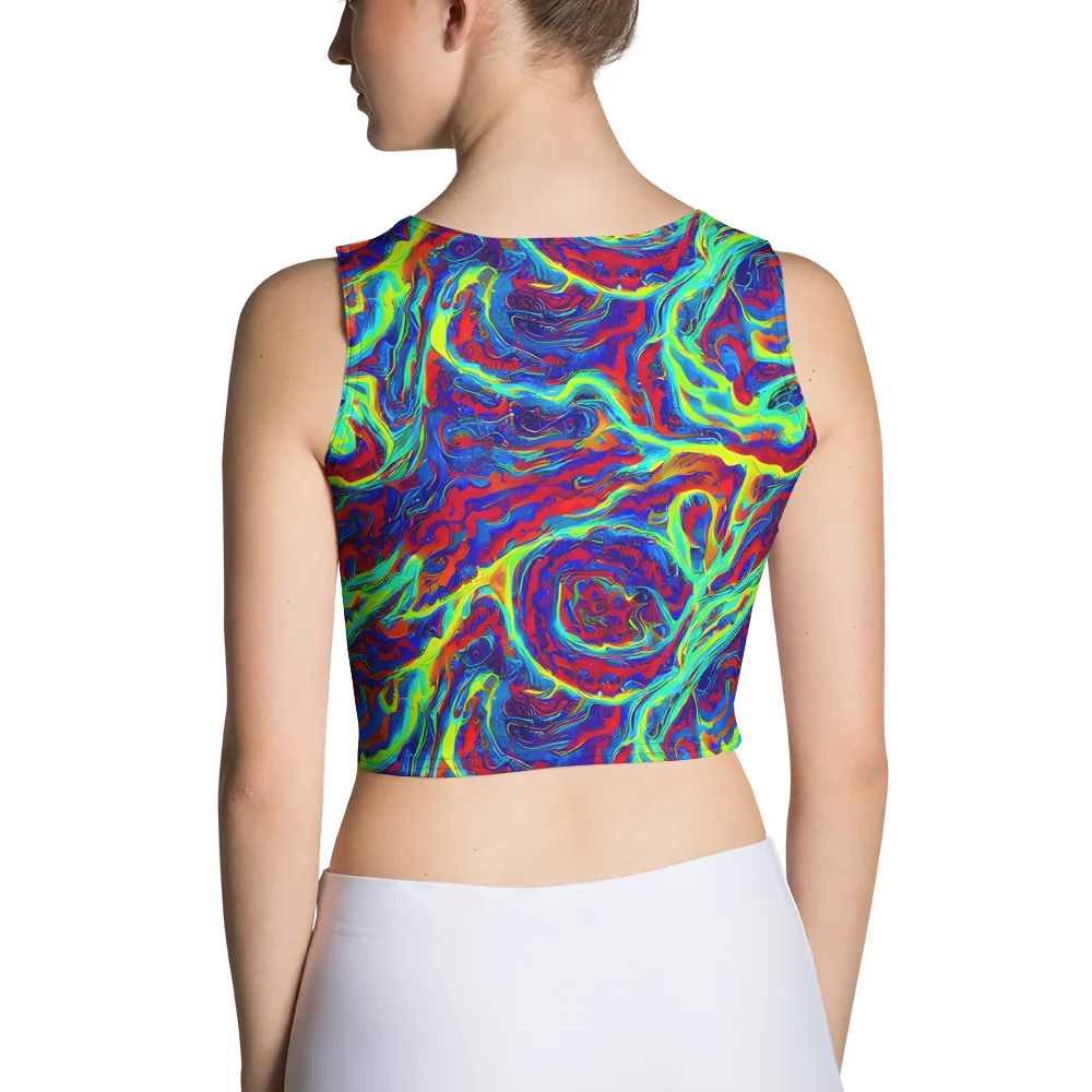 Voltage Marbling on Crop Top — Back