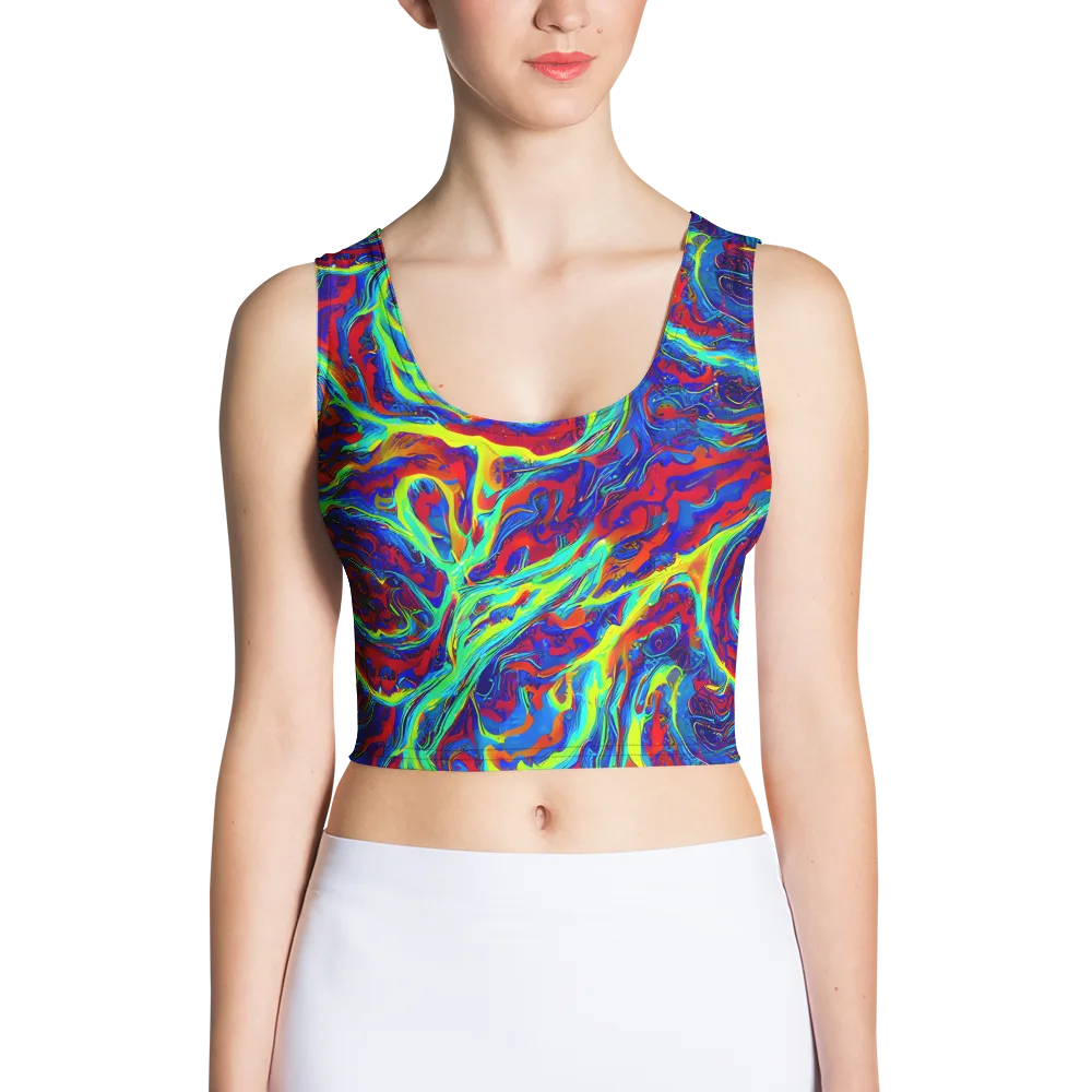Voltage Marbling on Crop Top — Front