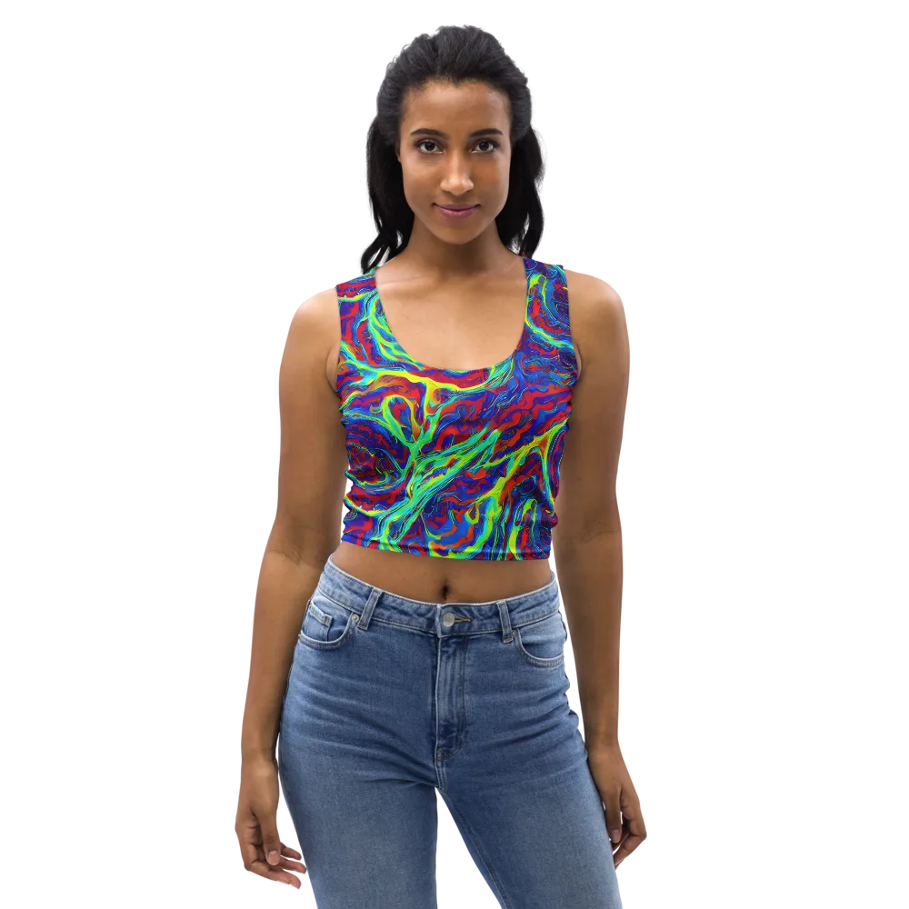 Voltage Marbling on Crop Top — Front