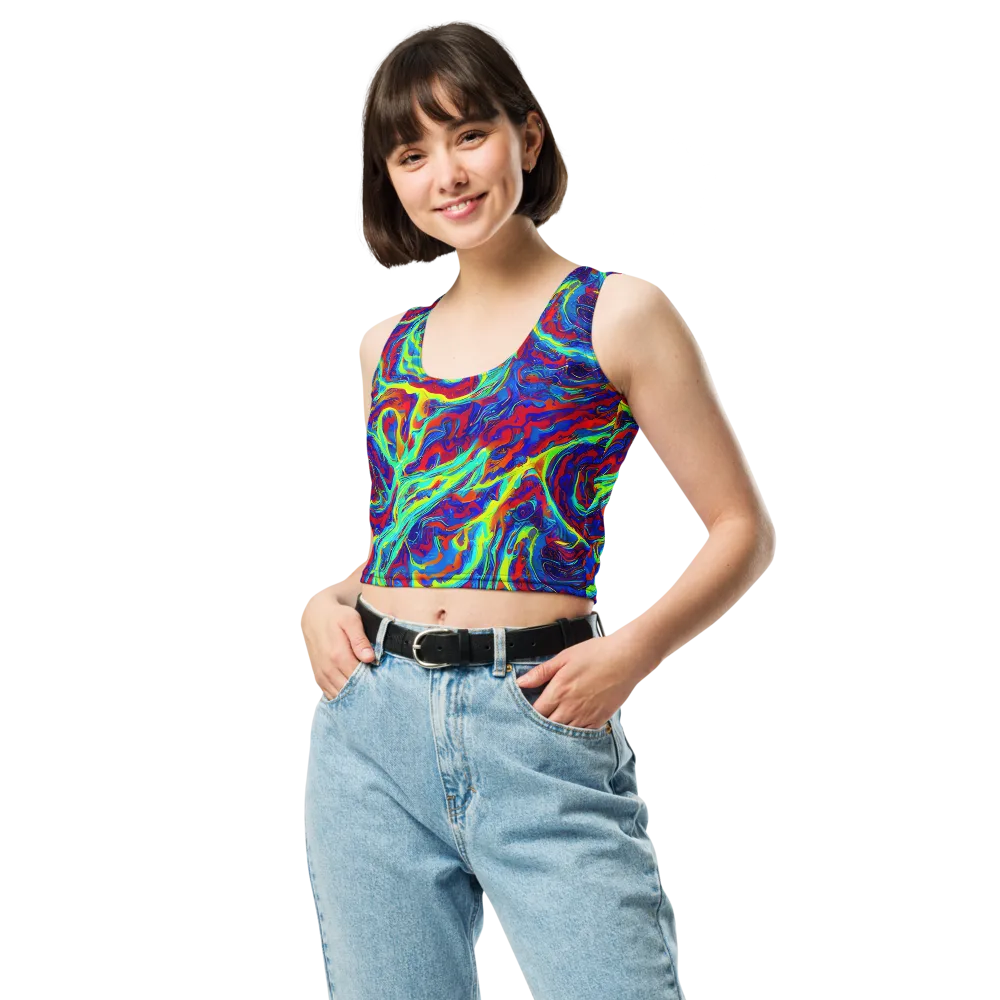 Voltage Marbling on Crop Top — Front