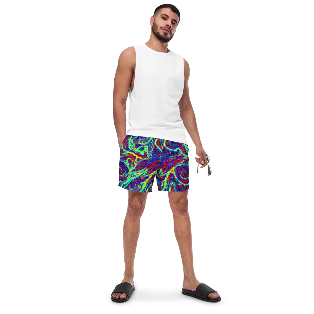 Voltage Marbling on Swim Trunks — Front