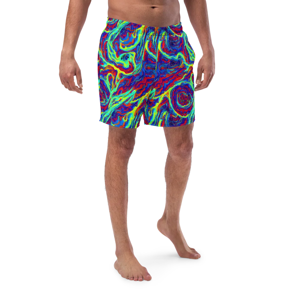 Voltage Marbling on Swim Trunks — Front