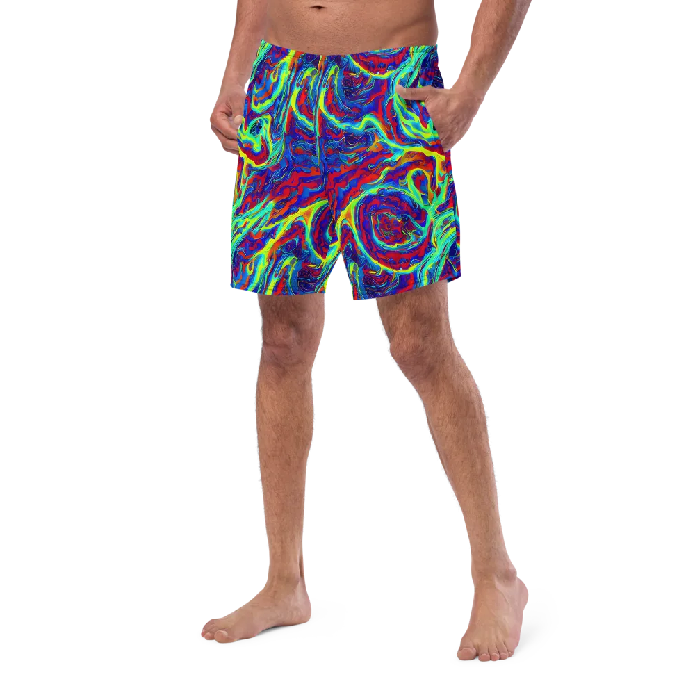 Voltage Marbling on Swim Trunks — Left Front