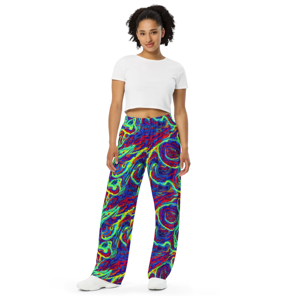 Voltage Marbling on Wide-Leg Pants — Front