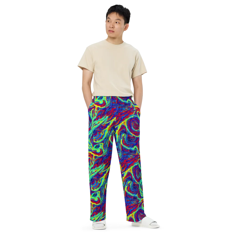 Voltage Marbling on Wide-Leg Pants — Front