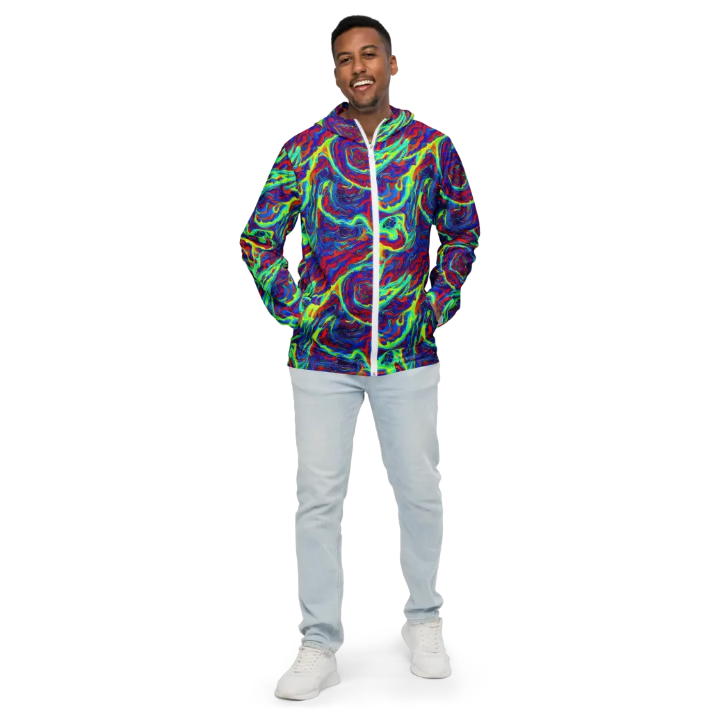 Voltage Marbling on Men's Windbreaker — Front