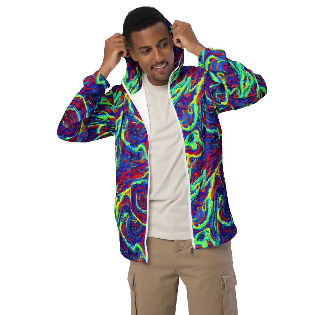 Voltage Marbling on Men's Windbreaker — Front