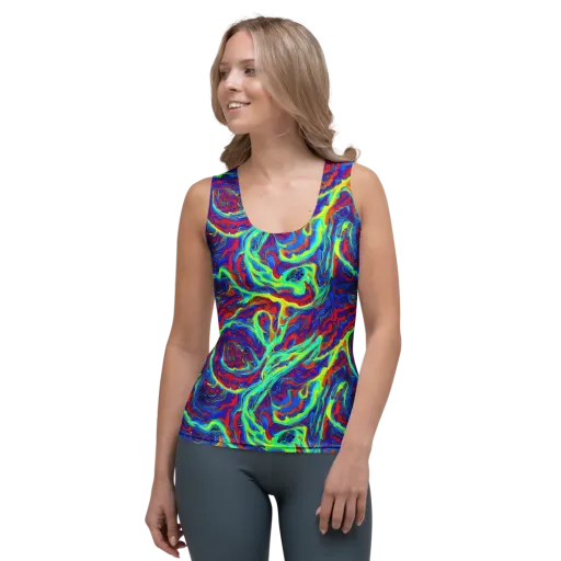 Voltage Marbling on a Women's Tank Top