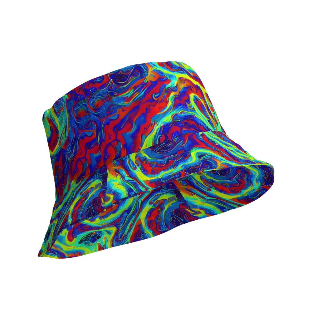 Voltage Marbling on Reversible Bucket Hat — Product details Outside