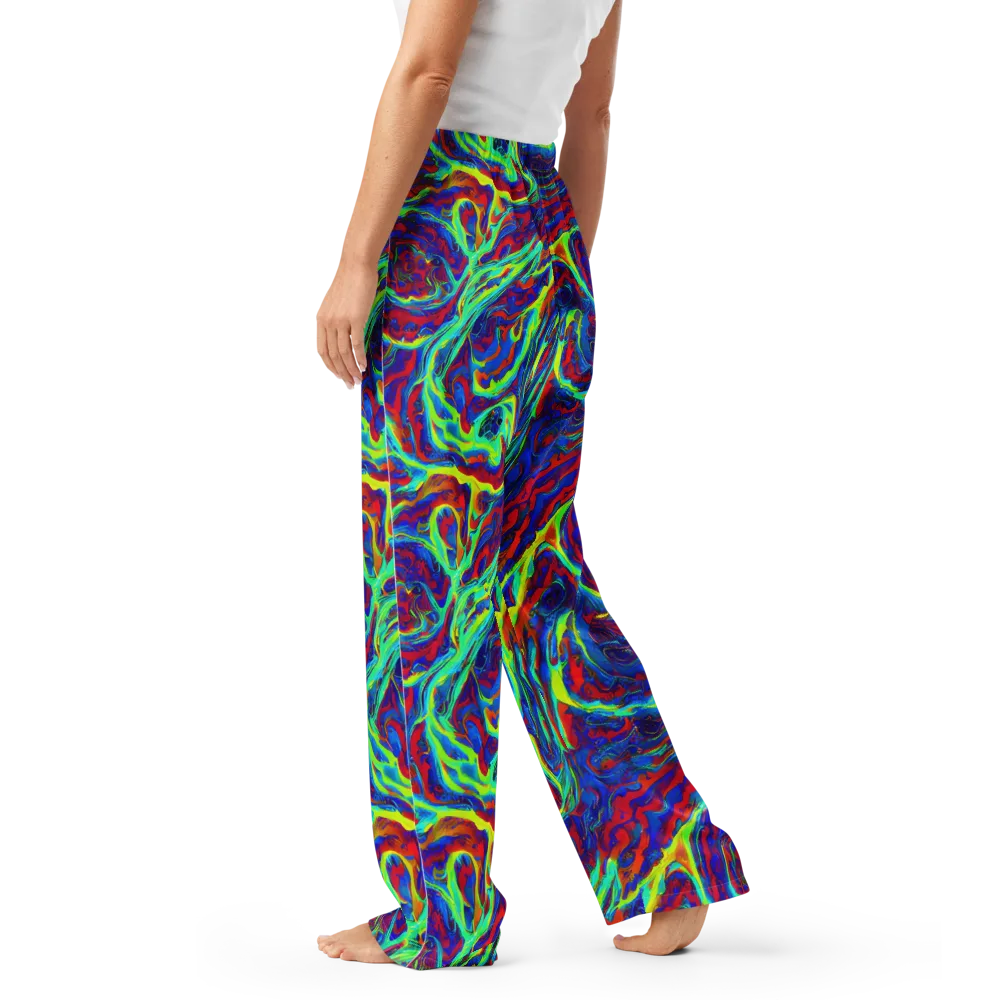 Voltage Marbling on Women's Pajama Pants — Left