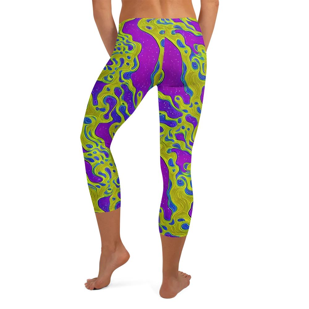 Electric Mire on Capri Leggings — Back