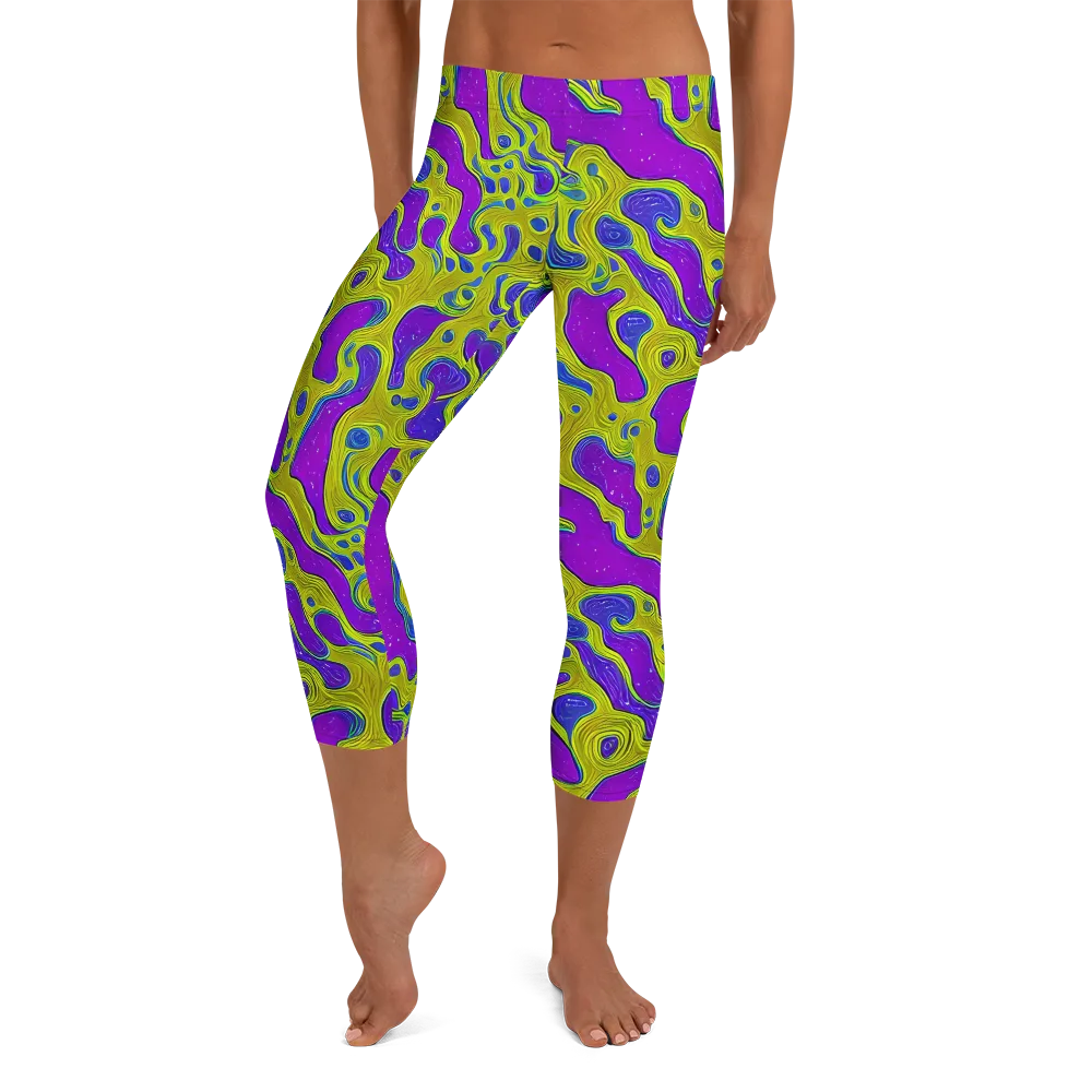 Electric Mire on Capri Leggings — Front
