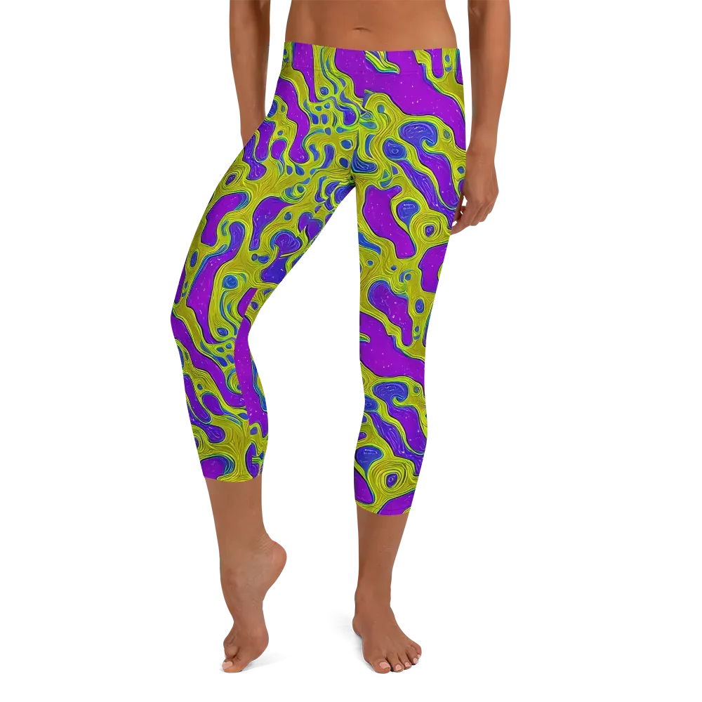 Electric Mire on Capri Leggings — Front