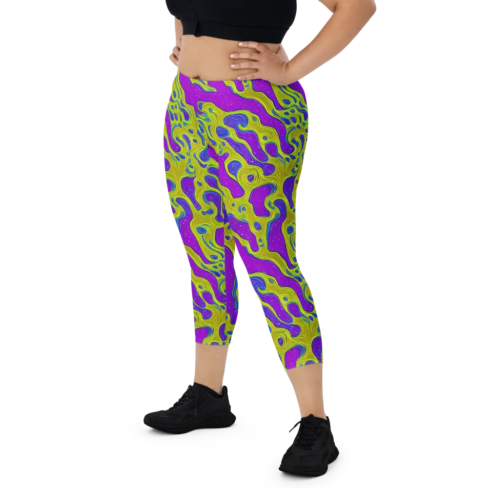 Electric Mire on Capri Leggings — Front