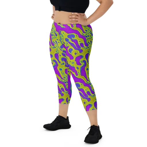 Electric Mire on a Capri Leggings