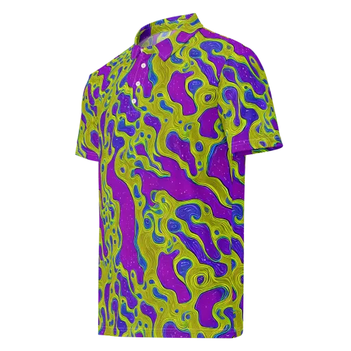 Electric Mire on a Men's Slim Fit Polo Shirt