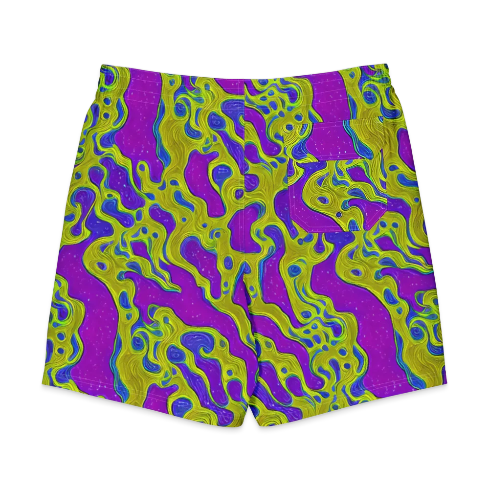 Electric Mire on Men's Board Shorts — Back