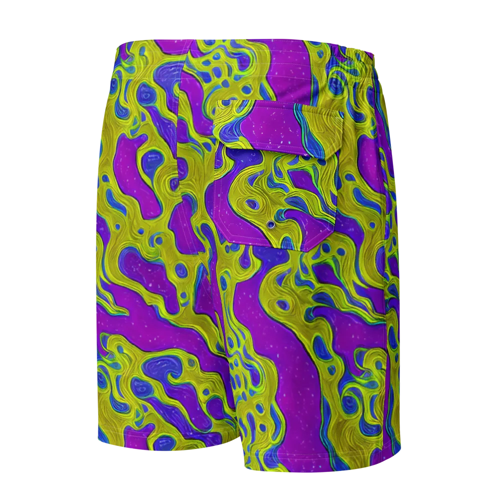 Electric Mire on Men's Board Shorts — Back