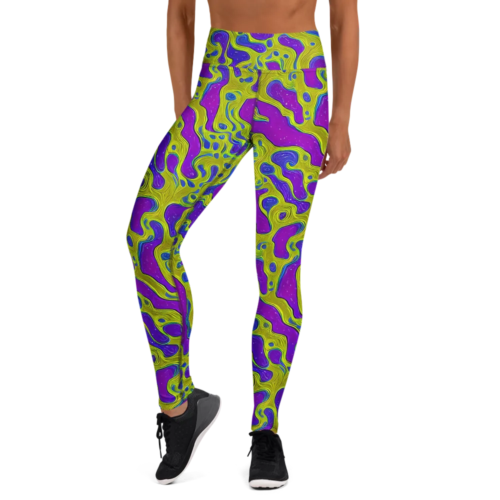 Electric Mire on Yoga Leggings — Front