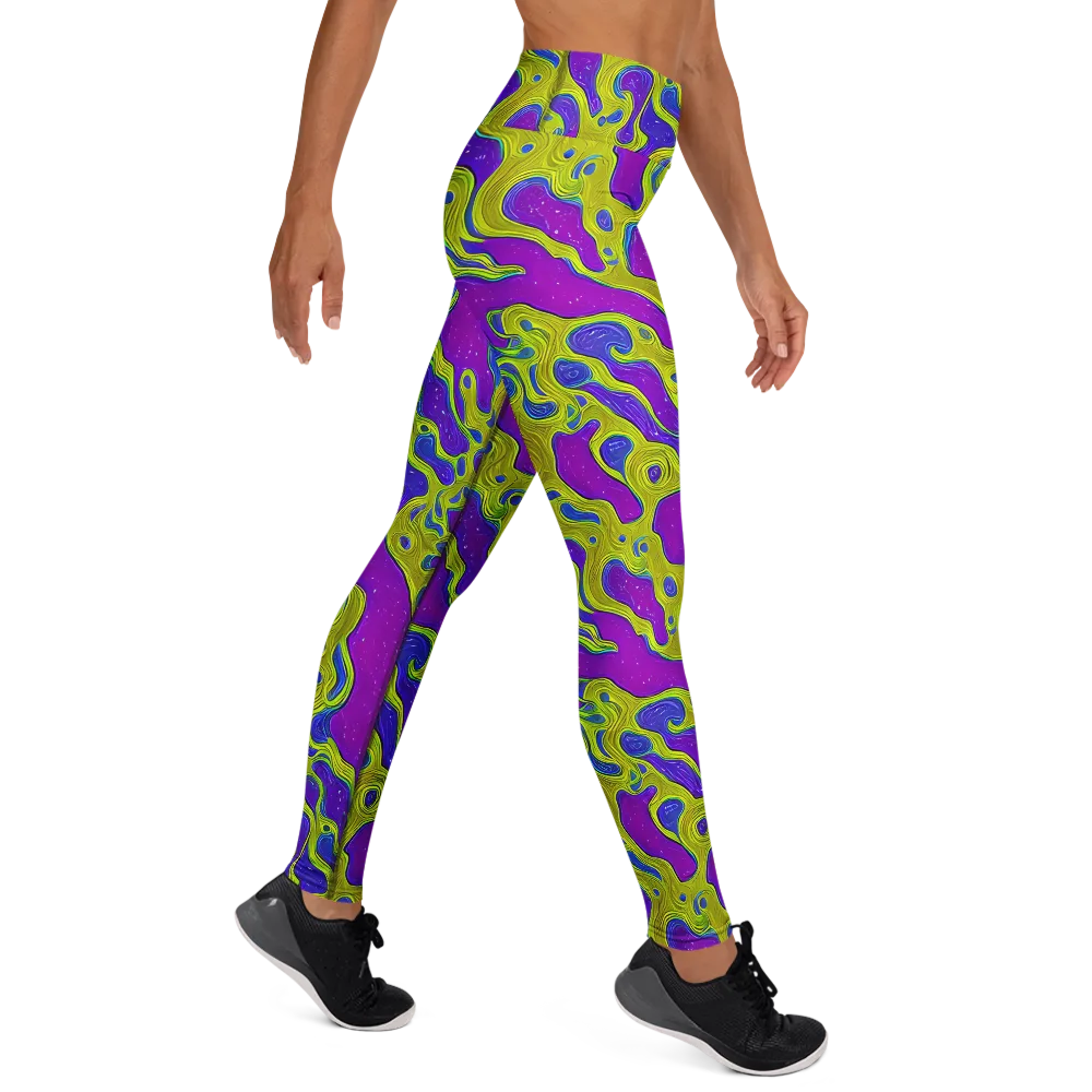 Electric Mire on Yoga Leggings — Right