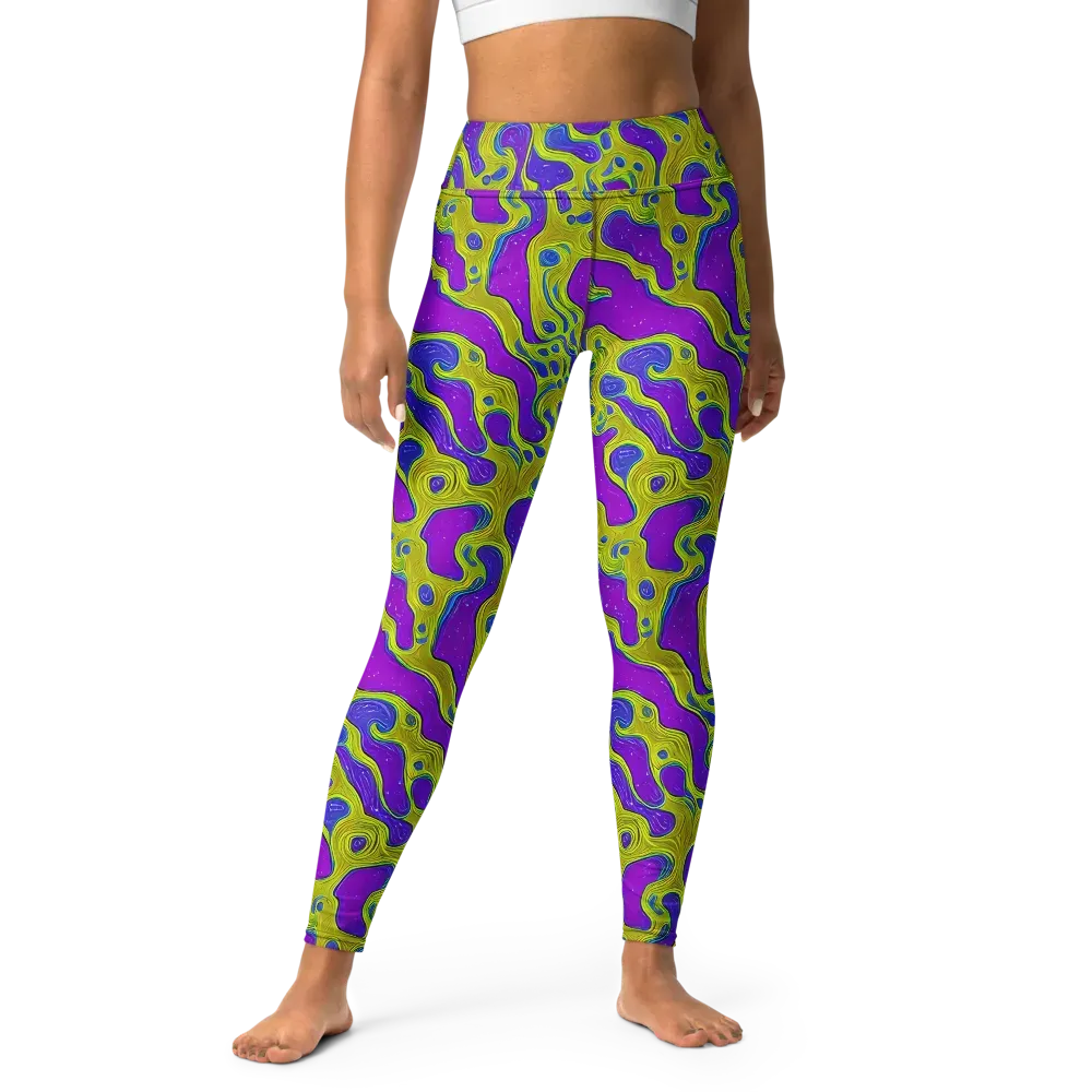 Electric Mire on Yoga Leggings — Front