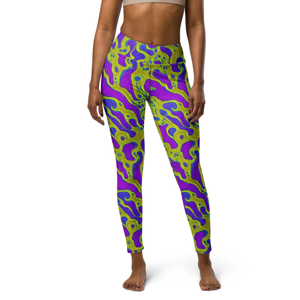 Electric Mire on Yoga Leggings — Front