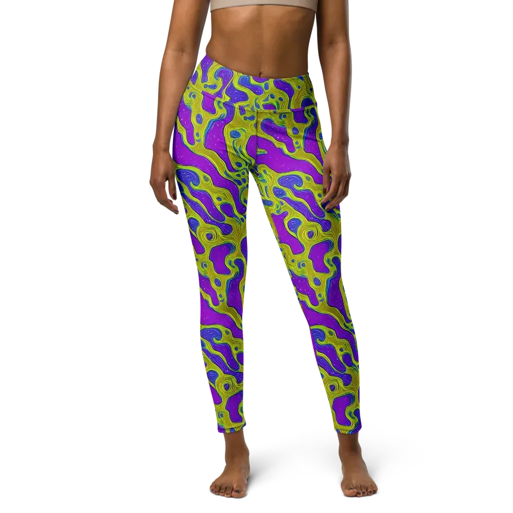 Electric Mire on Yoga Leggings — Front