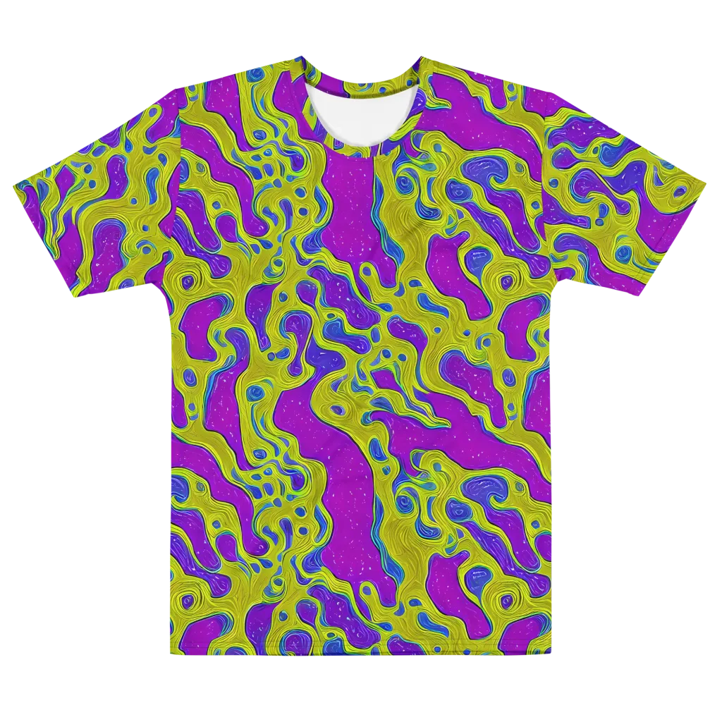 Electric Mire on Men's Cotton Crew Neck T-Shirt — Front