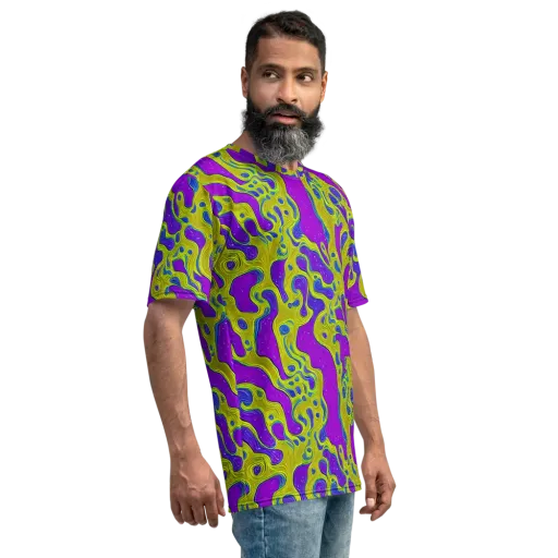 Electric Mire on a Men's Crew Neck T-Shirt