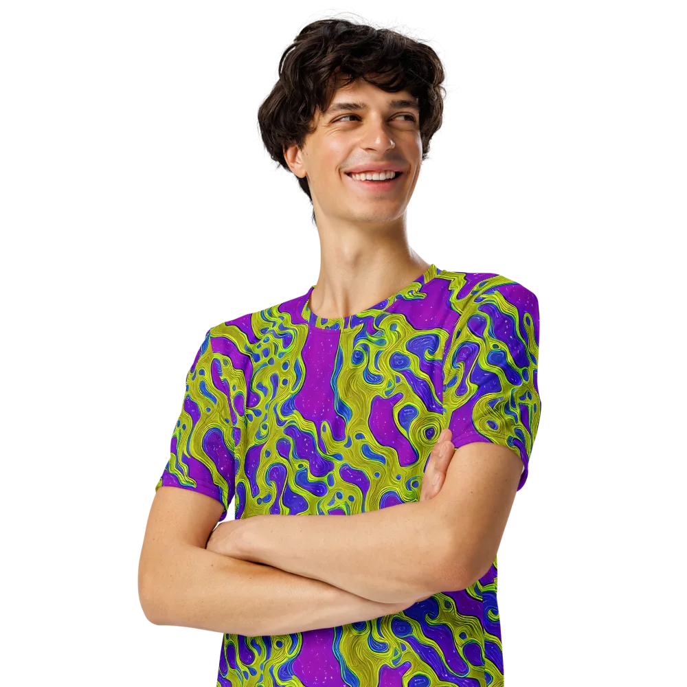Electric Mire on Men's Crew Neck T-Shirt — Left Front