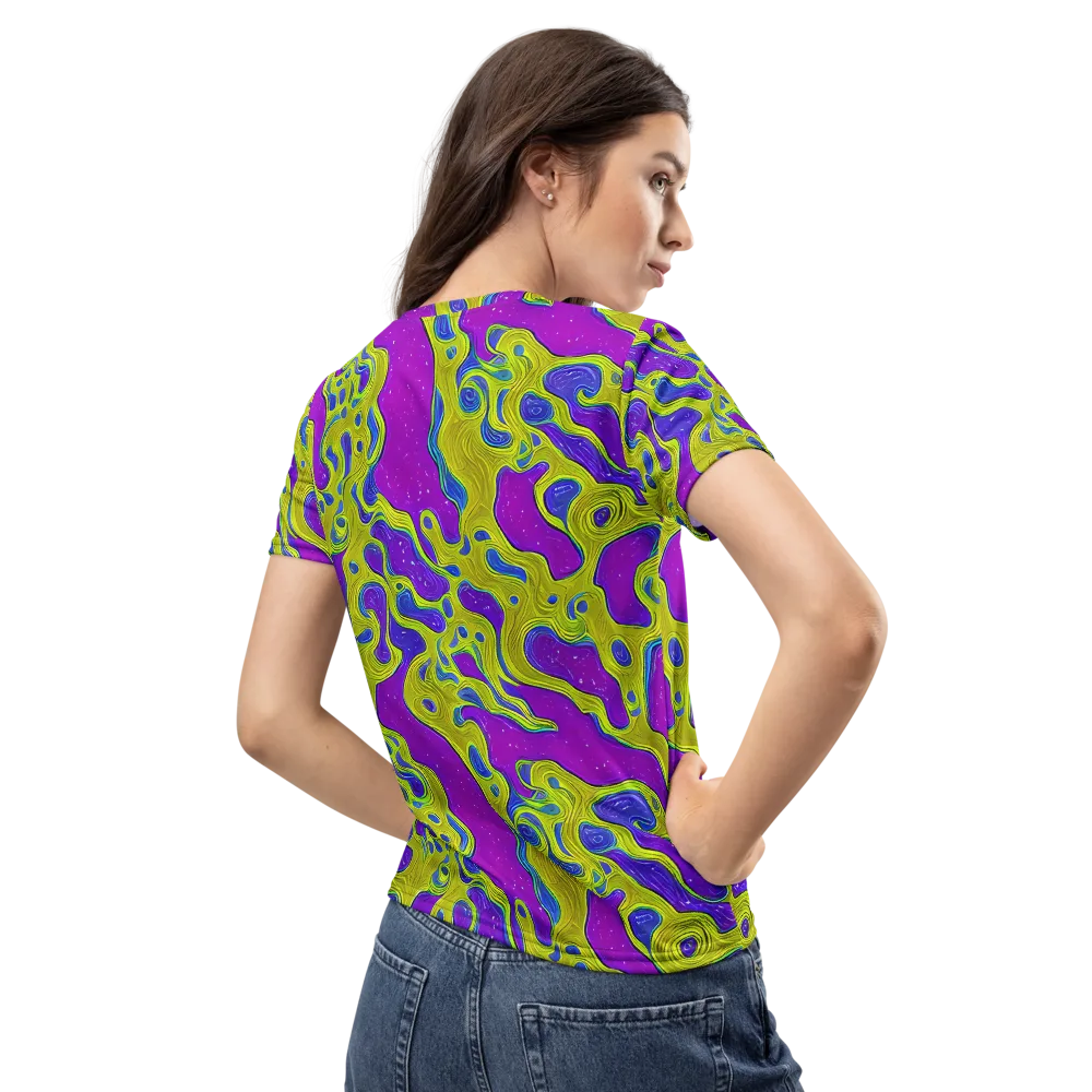 Electric Mire on Women's Crew Neck T-Shirt — Back