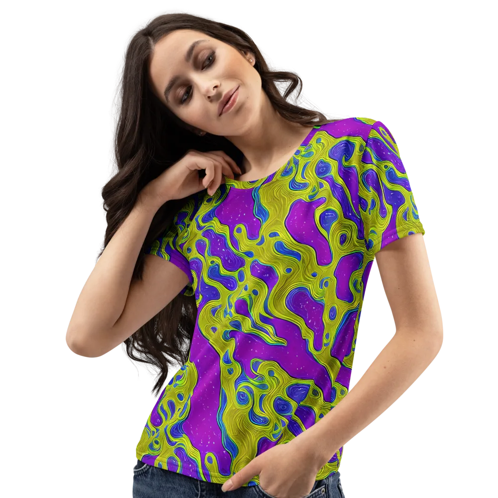 Electric Mire on Women's Crew Neck T-Shirt — Left Front