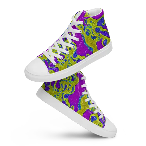 Electric Mire on a Women's High Top Canvas Shoes