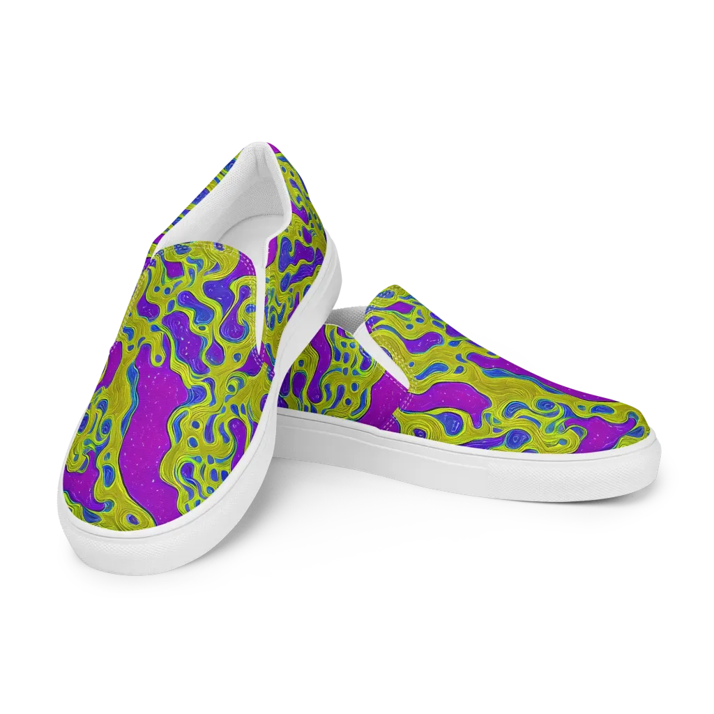 Electric Mire on Men's Slip-On Canvas Shoes — Left Front