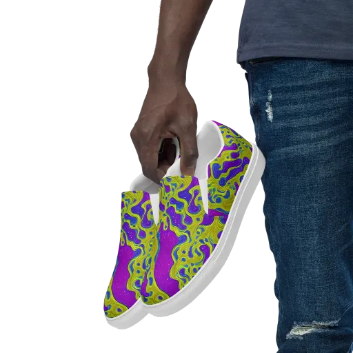 Electric Mire on a Men's Slip-On Canvas Shoes