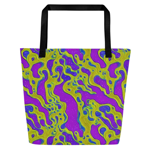 Electric Mire on a Large Tote Bag W/ Pocket