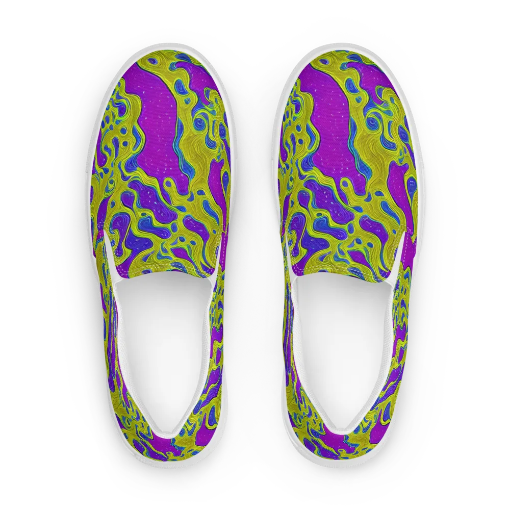 Electric Mire on Women's Slip-On Canvas Shoes — Front