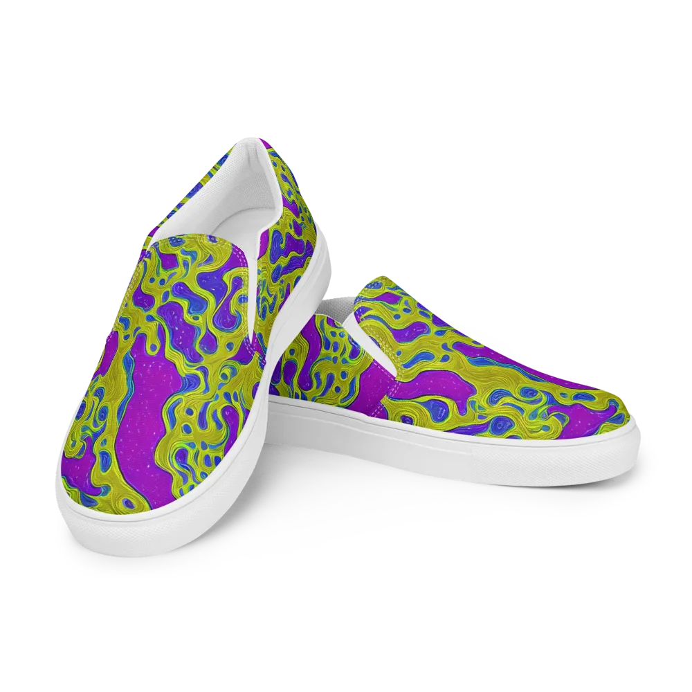 Electric Mire on Women's Slip-On Canvas Shoes — Left Front