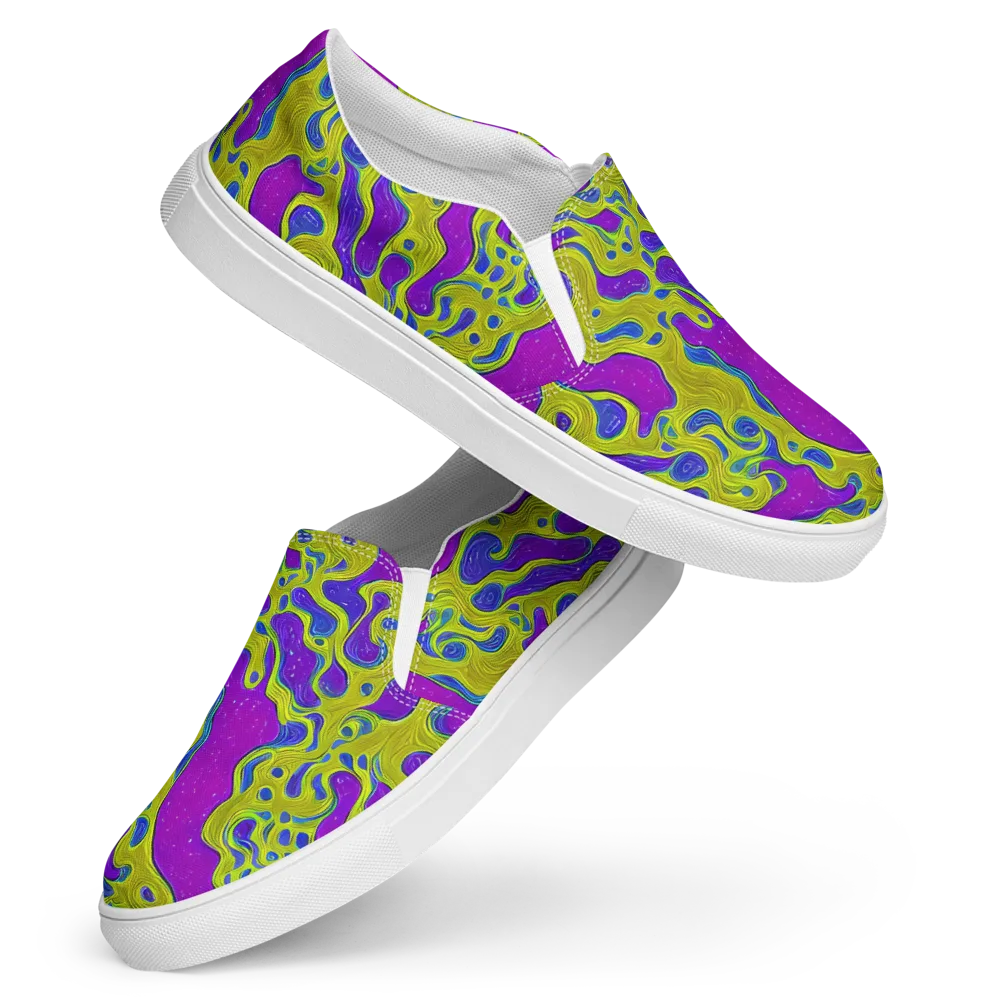 Electric Mire on Women's Slip-On Canvas Shoes — Front