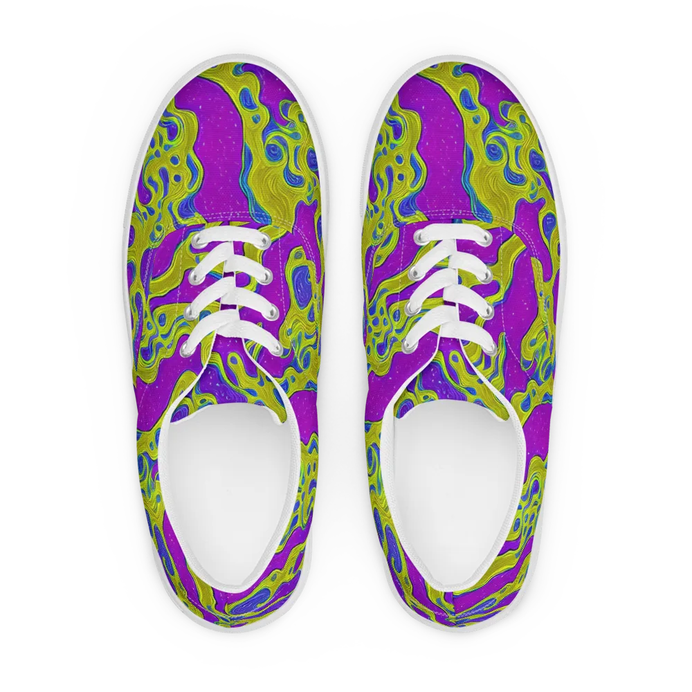 Electric Mire on Men's Lace-Up Canvas Shoes — Front