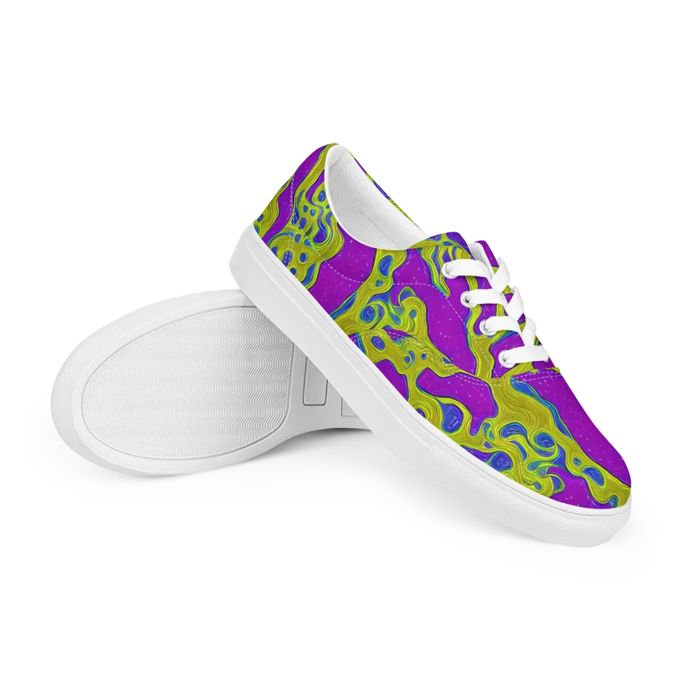 Electric Mire on Men's Lace-Up Canvas Shoes — Right Front