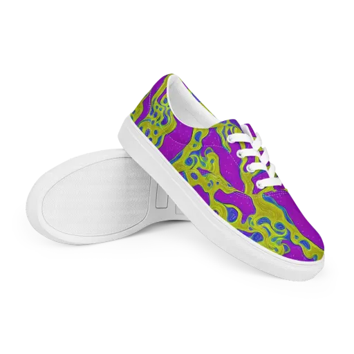 Electric Mire on a Men's Lace-Up Canvas Shoes