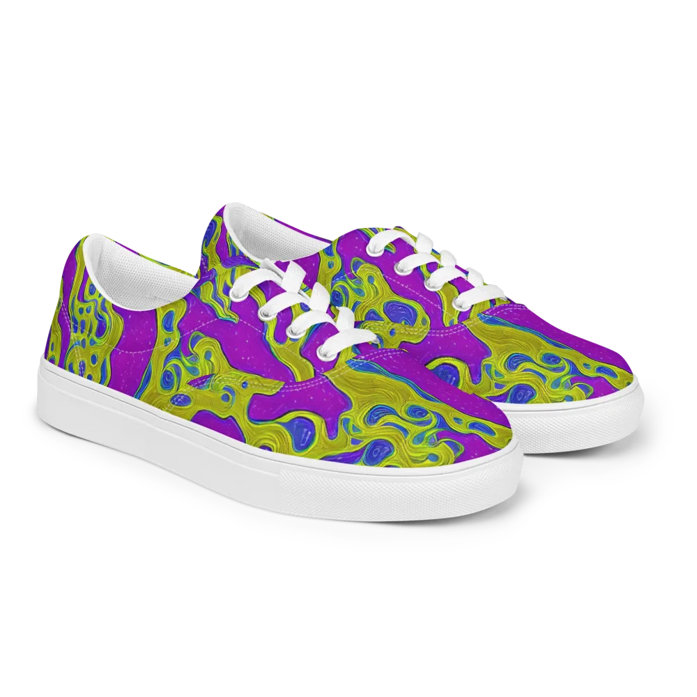 Electric Mire on Men's Lace-Up Canvas Shoes — Right Front