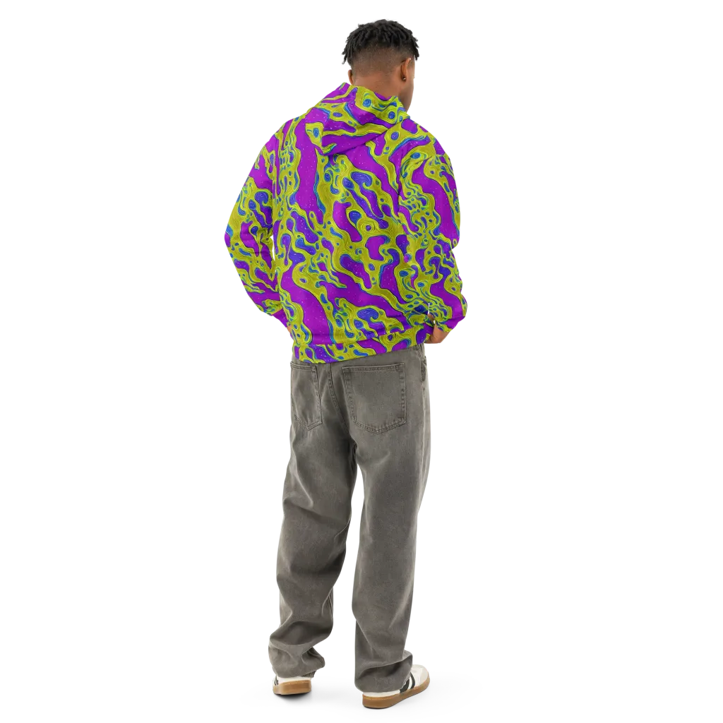 Electric Mire on Cotton Hoodie — Back