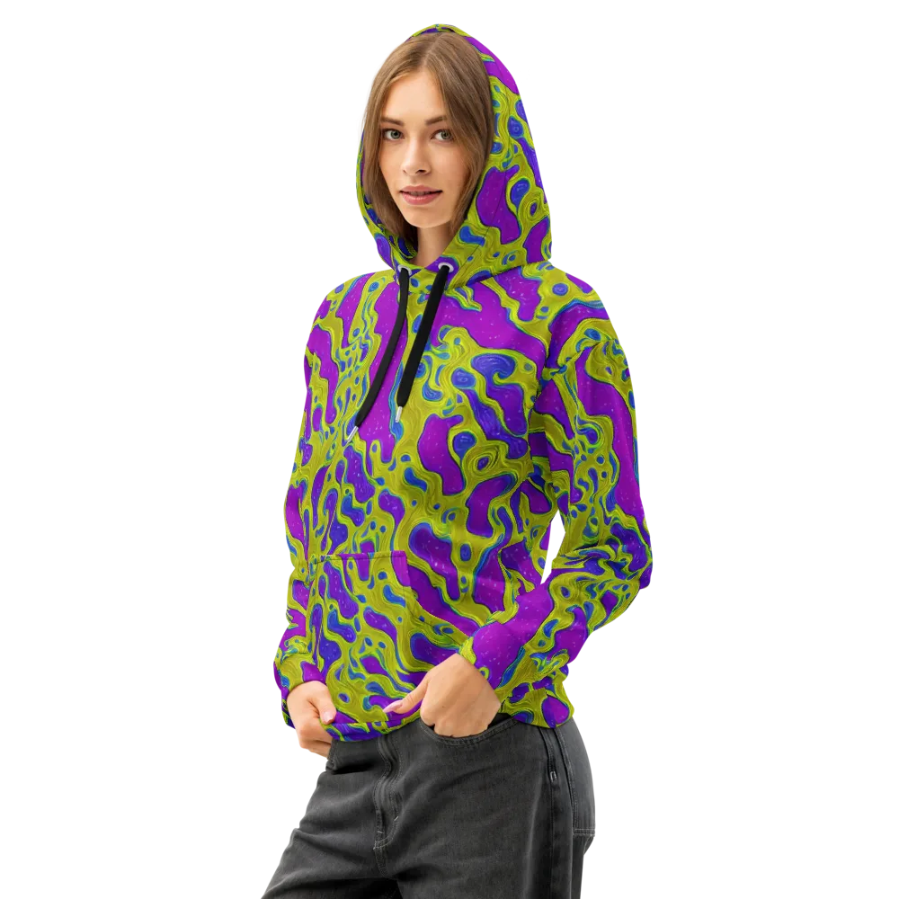 Electric Mire on Cotton Hoodie — Left Front