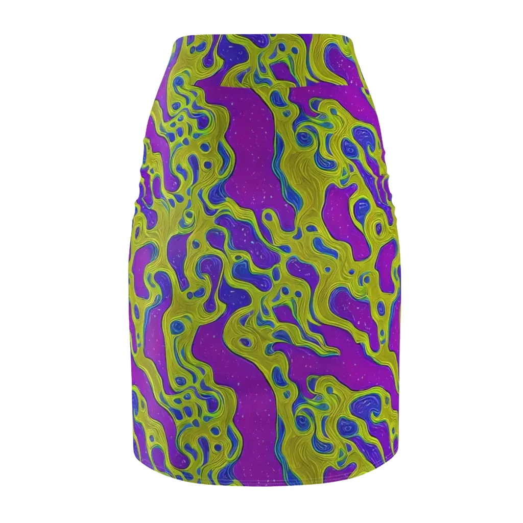 Electric Mire on Pencil Skirt — Back