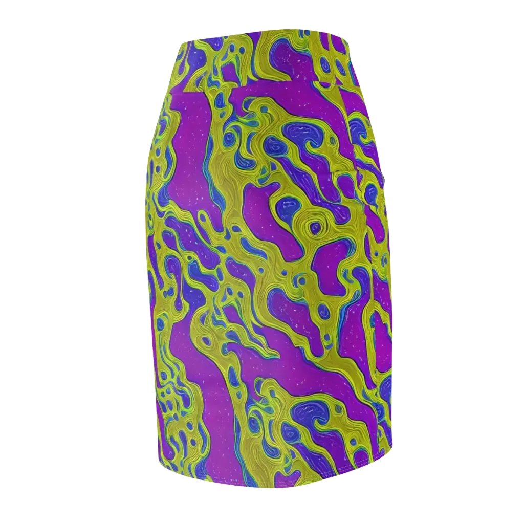 Electric Mire on Pencil Skirt — Back Side