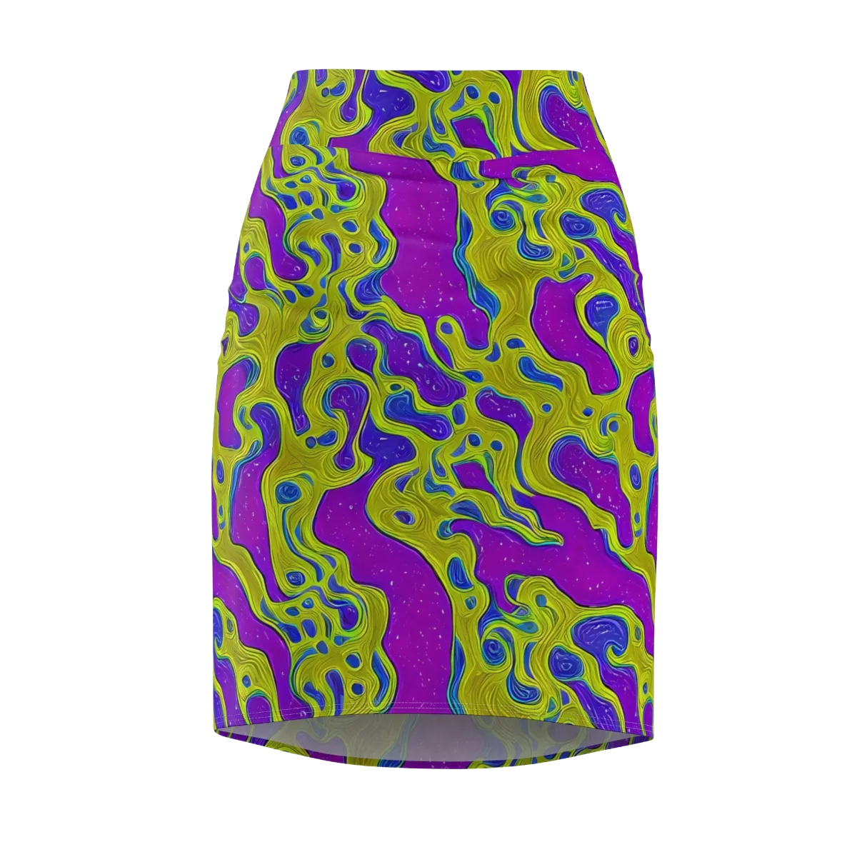 Electric Mire on Pencil Skirt — Front