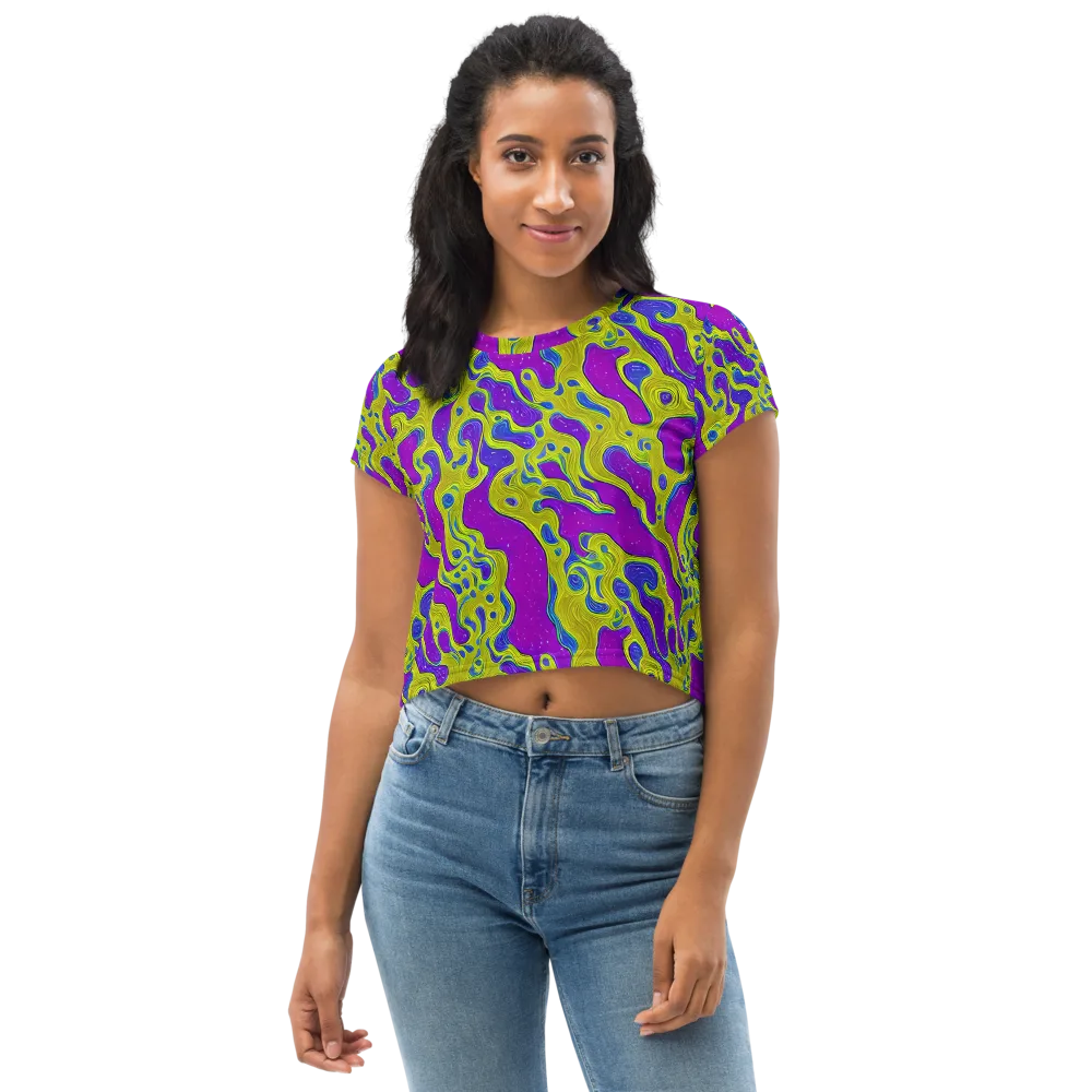 Electric Mire on Crop Tee — Front